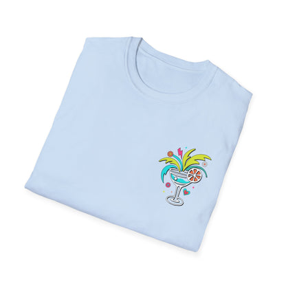 T-Shirt — "Tanned and Tipsy" Tropical Cocktail Graphic Tee