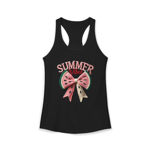 Summer watermelon bow Racerback Tank