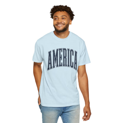 America Graphic T-Shirt — Vintage Collegiate USA Tee