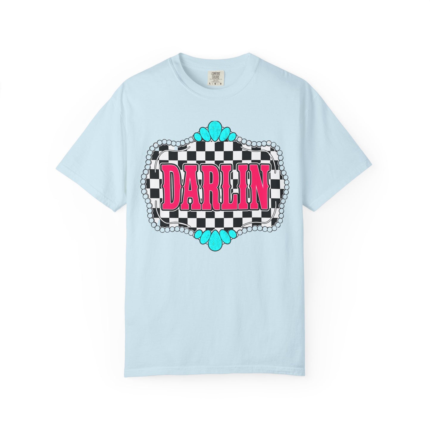 Darlin' Checkerboard Graphic T-Shirt