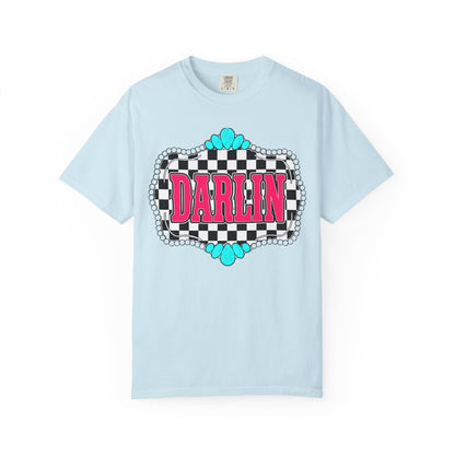Darlin' Checkerboard Graphic T-Shirt