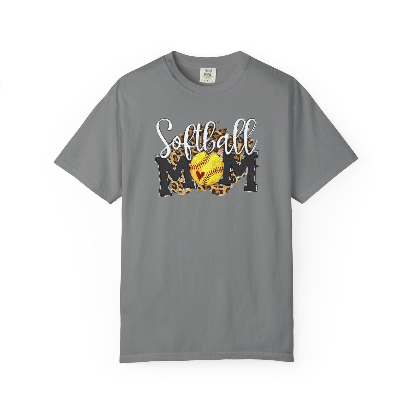 Softball Mom Leopard Ball T-Shirt — Softball Graphic Tee