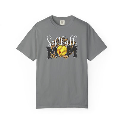Softball Mom Leopard Ball T-Shirt — Softball Graphic Tee