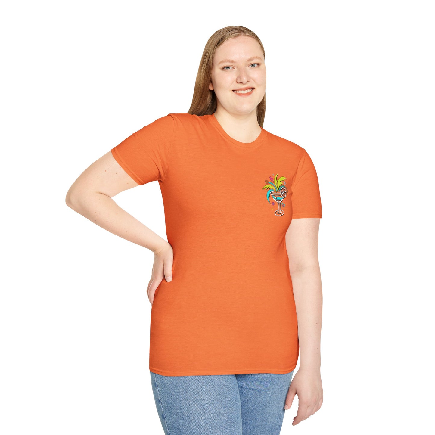 T-Shirt — "Tanned and Tipsy" Tropical Cocktail Graphic Tee