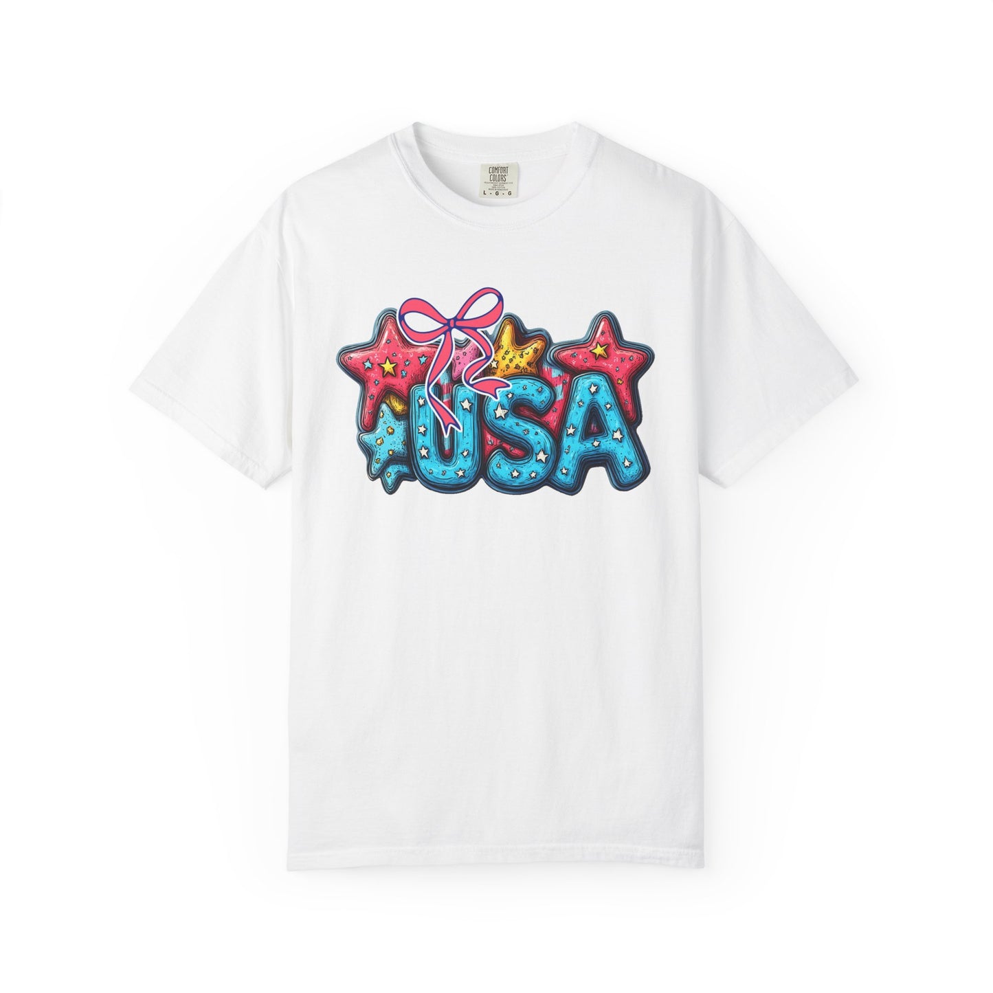 USA Star Balloon Graphic T-Shirt — Patriotic 4th of July Tee