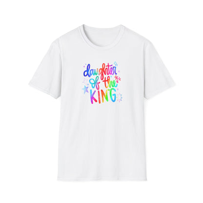 Daughter of the King Rainbow T-Shirt — Christian Faith Graphic Tee for Girls