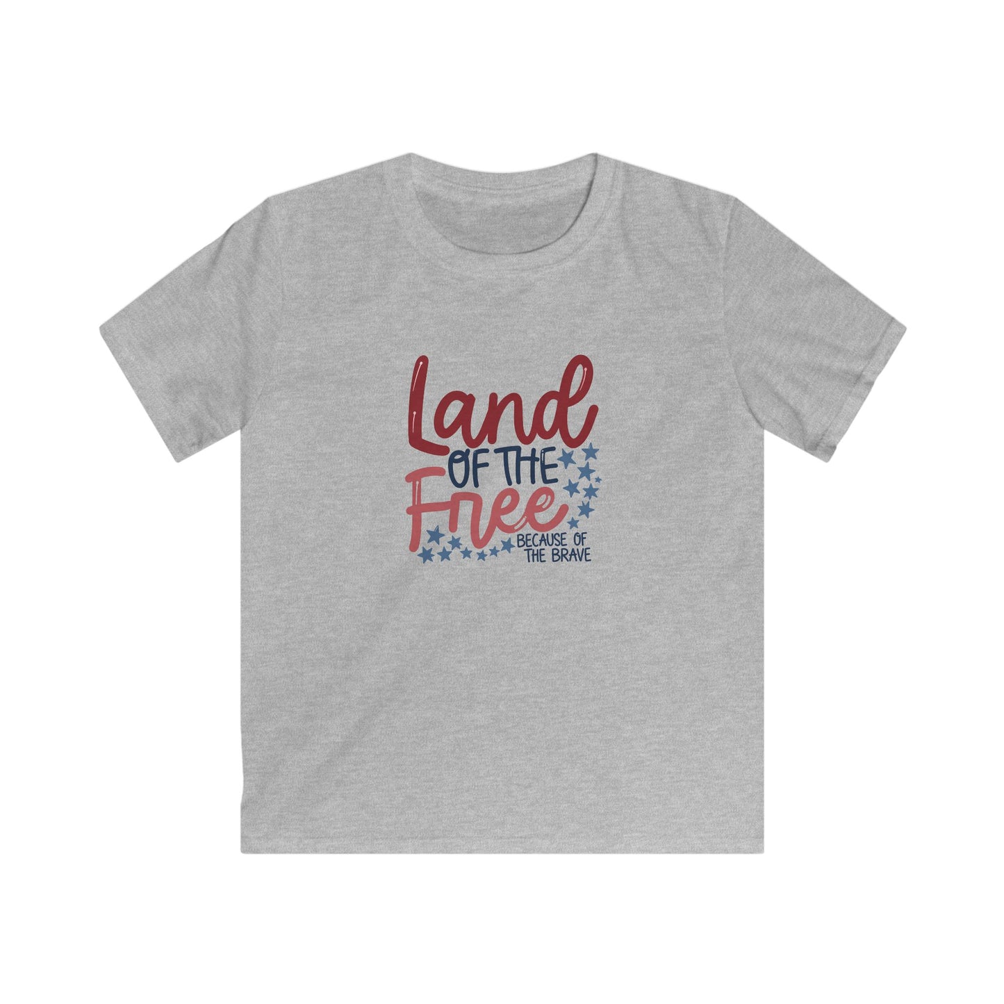Kids Tee - "Land of the Free" Patriotic USA Stars Fourth of July Shirt