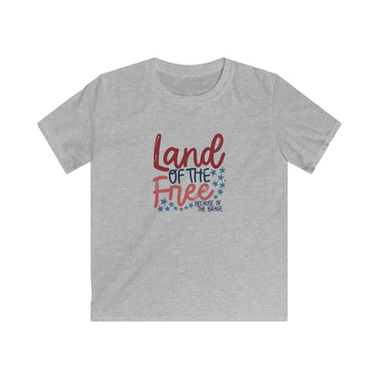 Kids Tee - "Land of the Free" Patriotic USA Stars Fourth of July Shirt