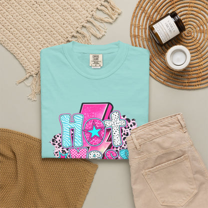 Retro Hot Mess Mama T-Shirt — Pink Lightning Graphic Tee