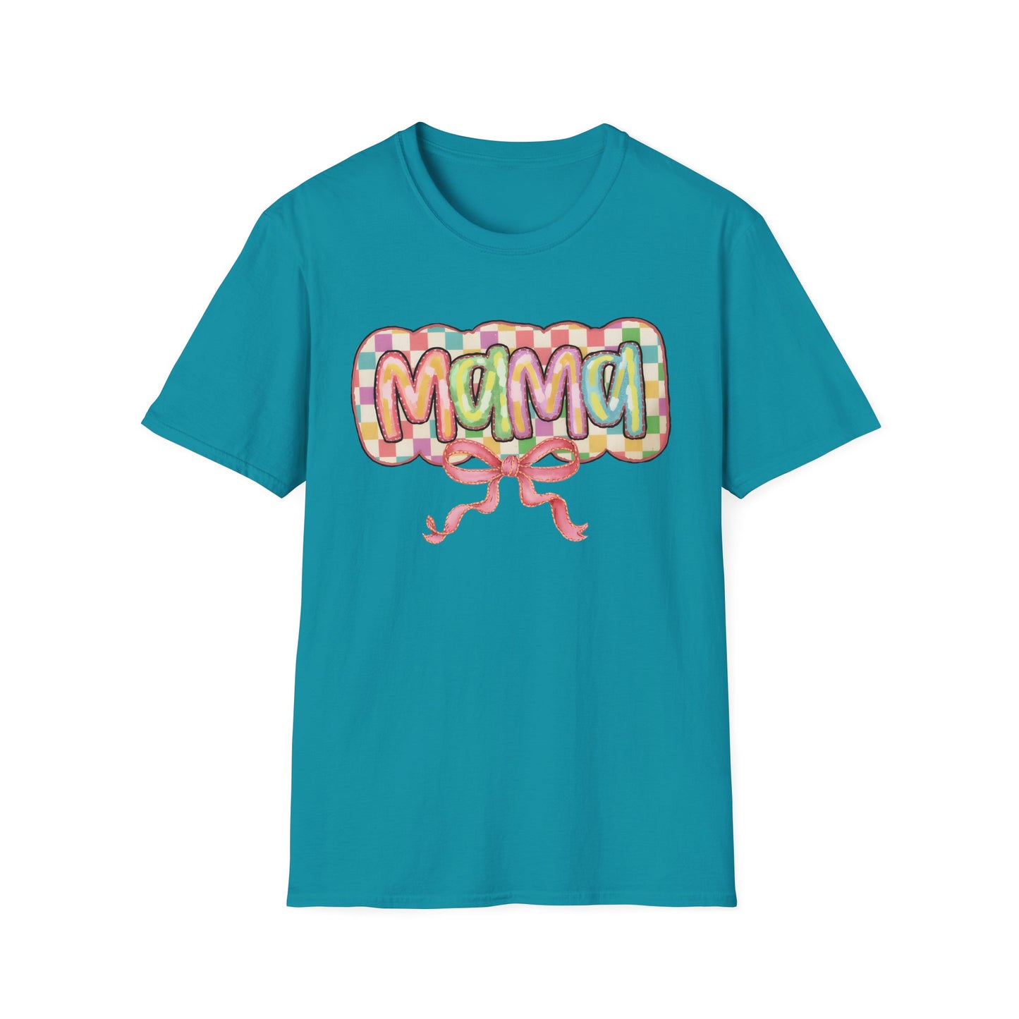 Mama Balloon Graphic Tee — Colorful Pastel Celebration Shirt for Moms