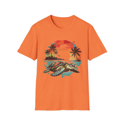 Sea Turtle Sunset T-Shirt — Tropical Beach Graphic Tee
