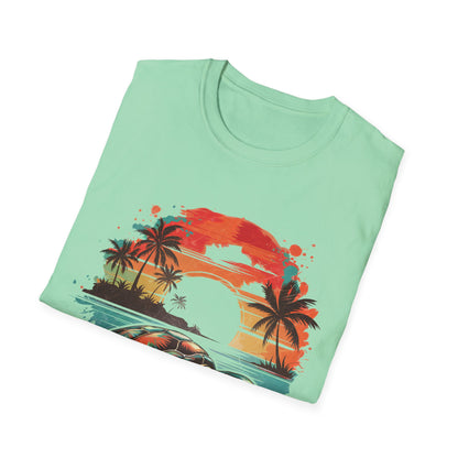 Sea Turtle Sunset T-Shirt — Tropical Beach Graphic Tee
