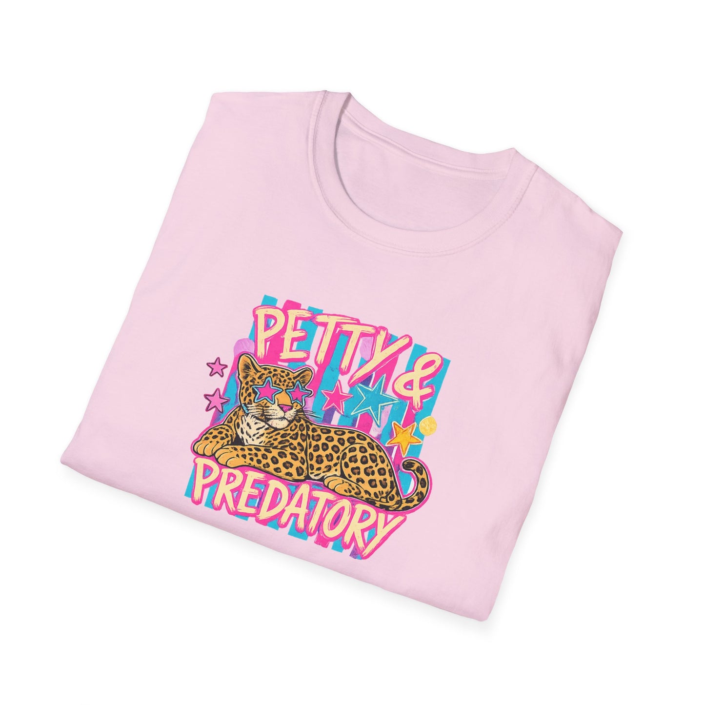 Petty & Predatory Leopard T-Shirt — Cute Retro Graphic Tee for Cat Lovers