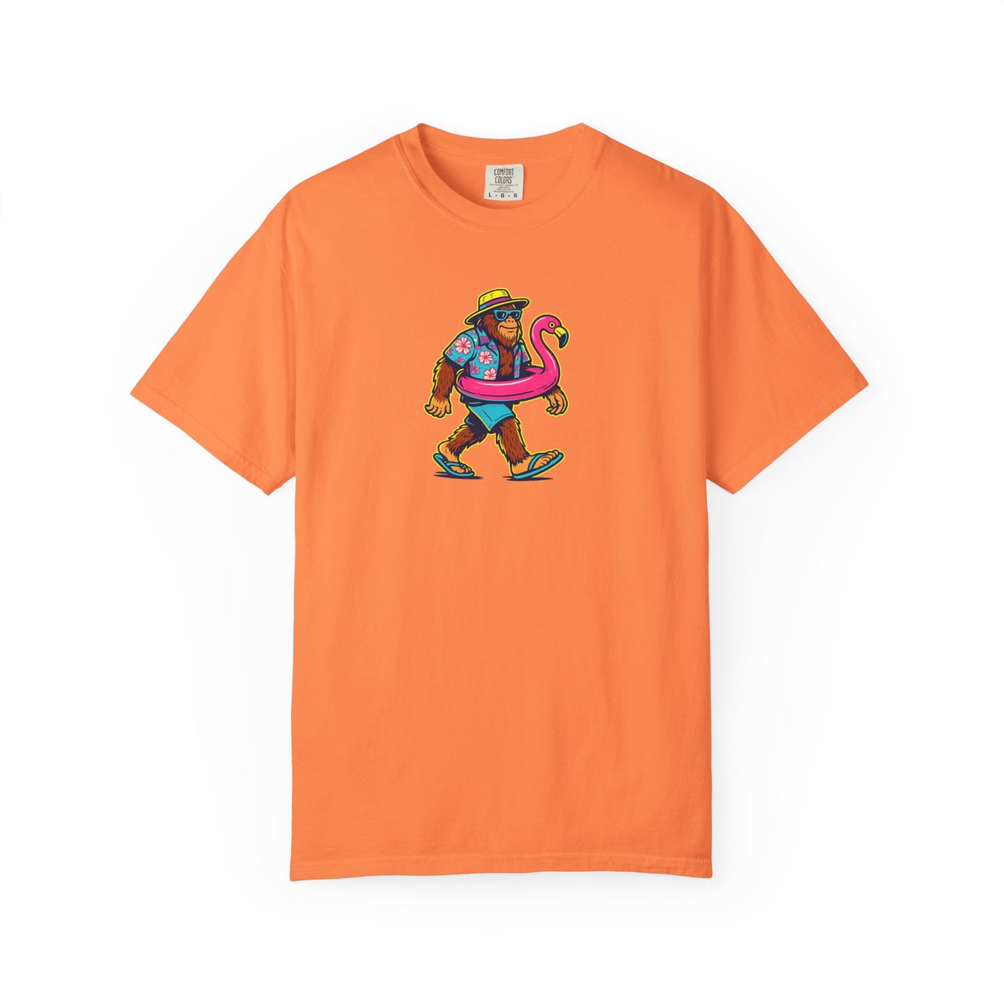 Vacation Bear T-Shirt — Tropical Bear with Flamingo Float Graphic