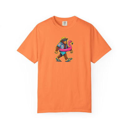 Vacation Bear T-Shirt — Tropical Bear with Flamingo Float Graphic