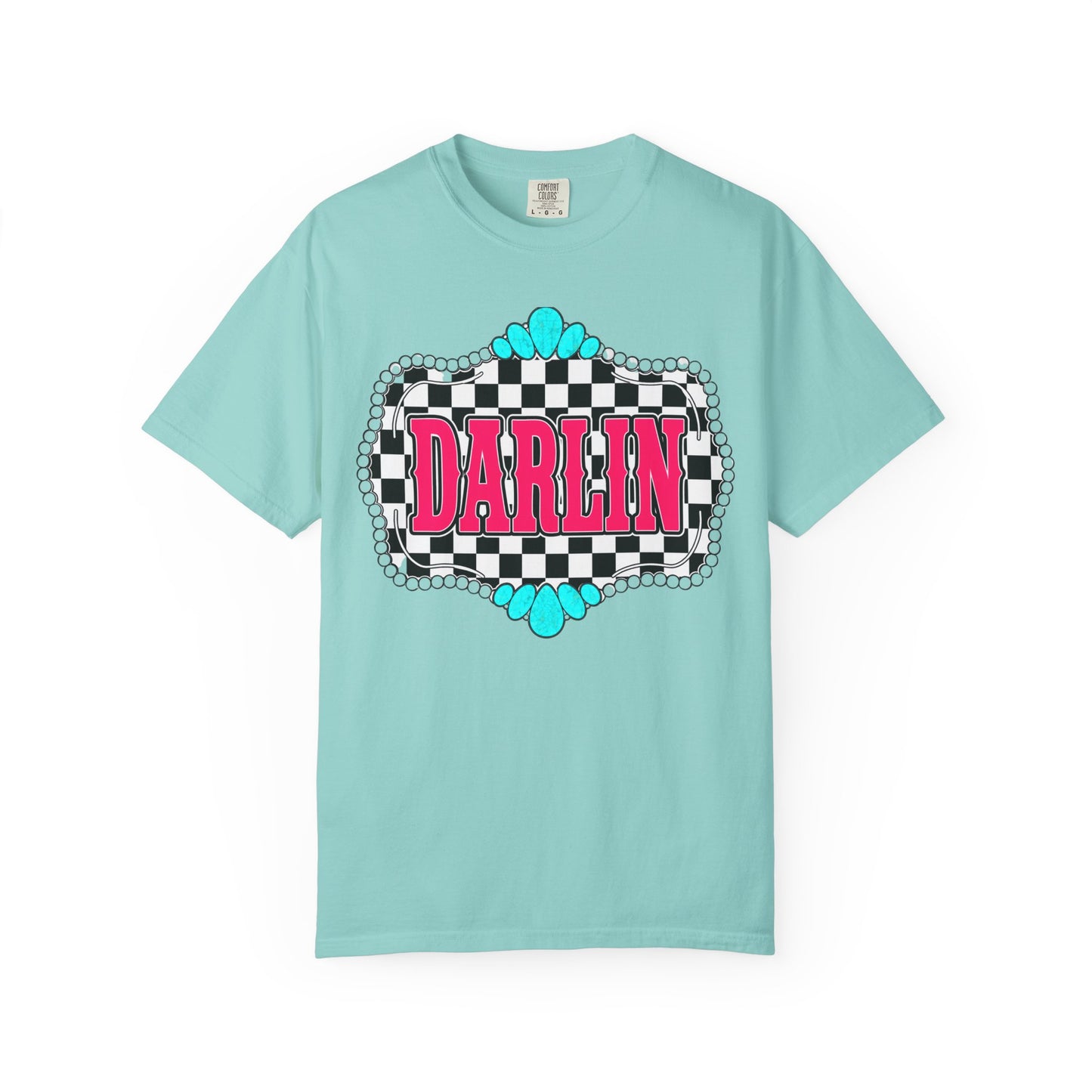 Darlin' Checkerboard Graphic T-Shirt