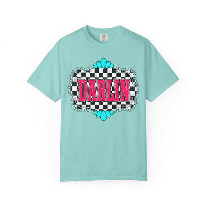 Darlin' Checkerboard Graphic T-Shirt