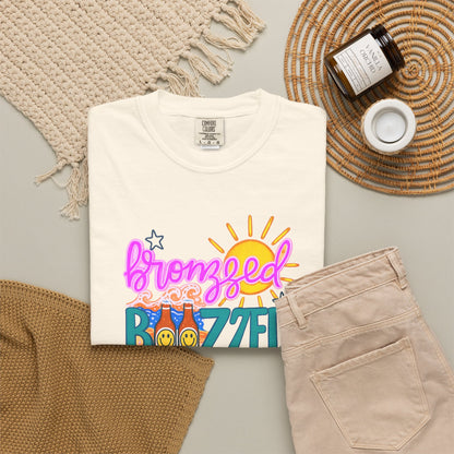 Bronzed & Buzzed T-Shirt – Summer Beach Cocktail Graphic Tee