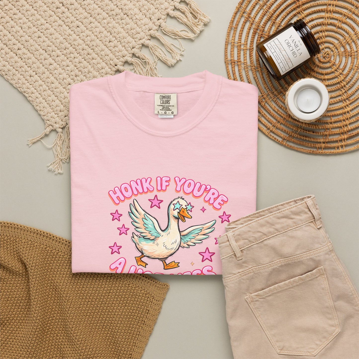 T-Shirt — 'Honk If You're A Hot Mess' Duck Graphic Tee