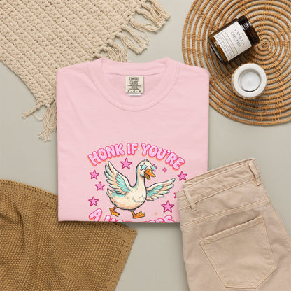 T-Shirt — 'Honk If You're A Hot Mess' Duck Graphic Tee