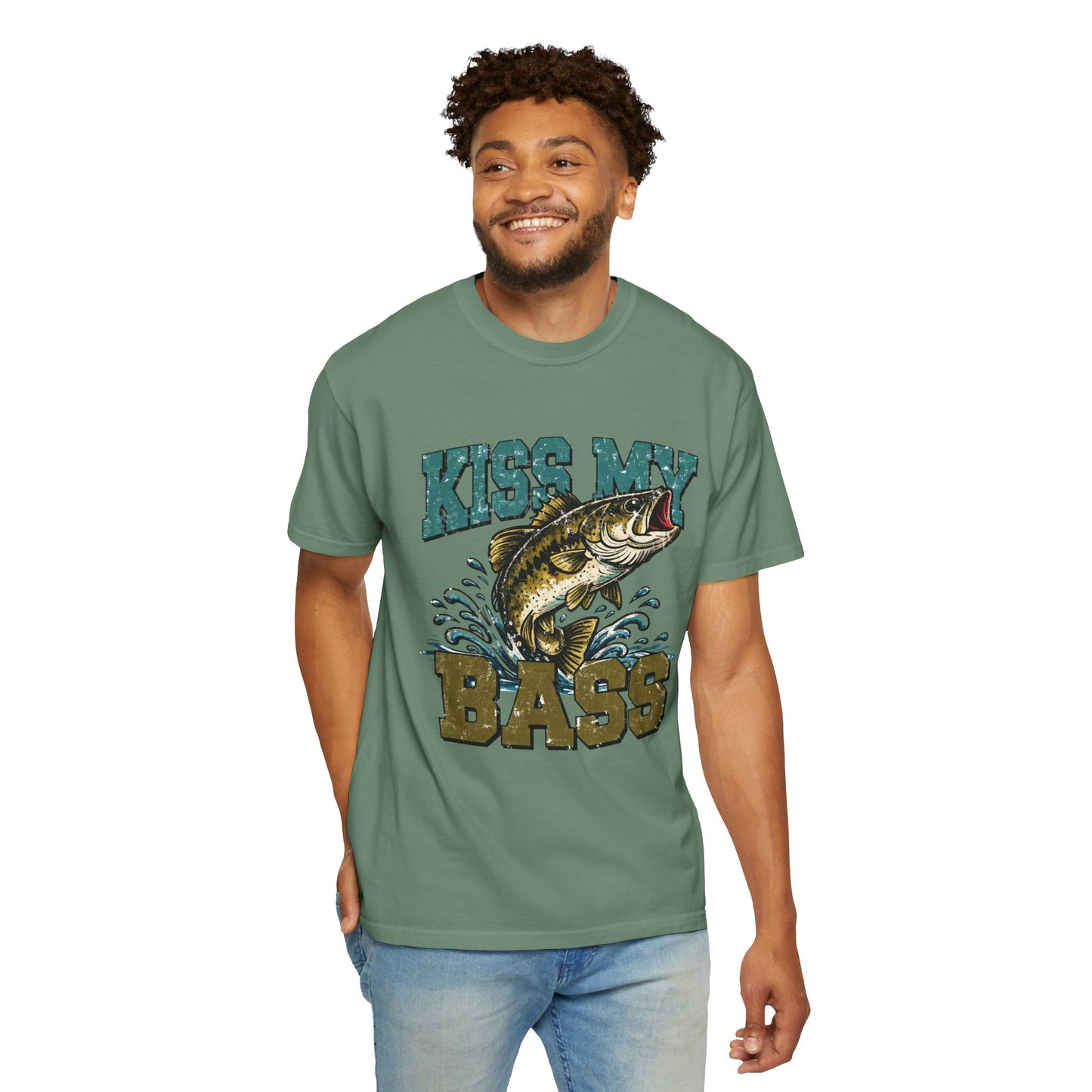 Kiss My Bass Fishing T-Shirt — Humorous Bass Angler Tee