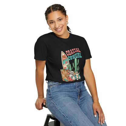 Coastal Cowgirl T-Shirt — Vintage Surf & Cactus Beach Graphic