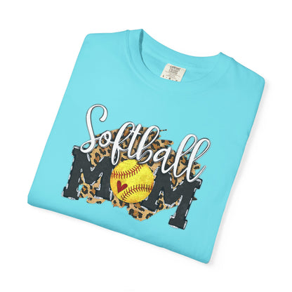 Softball Mom Leopard Ball T-Shirt — Softball Graphic Tee