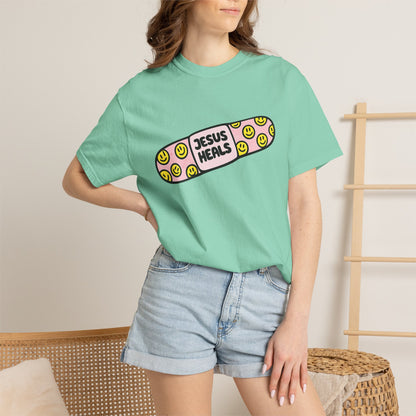 Jesus Heals Bandage T-Shirt — Christian Faith Graphic Tee