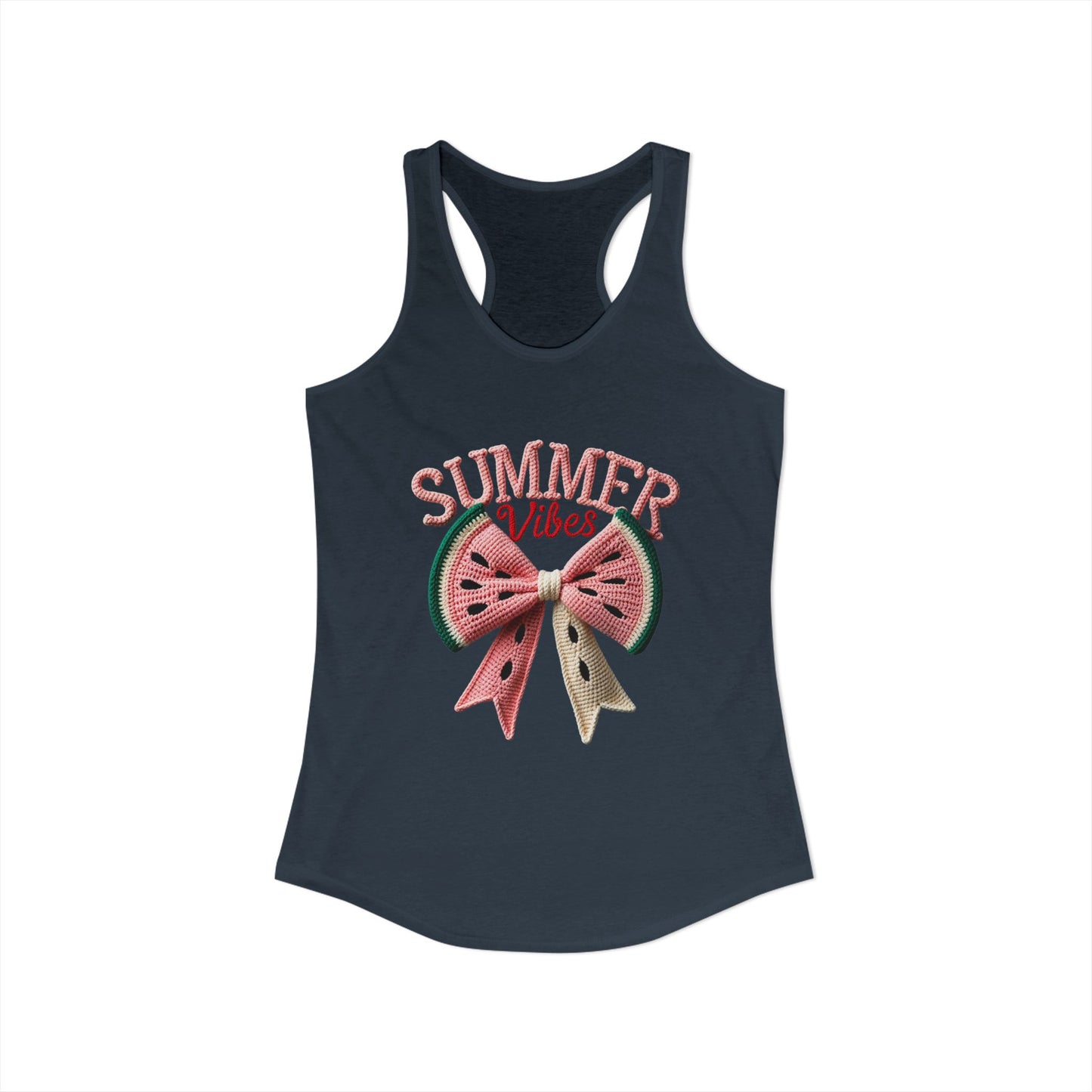Summer watermelon bow Racerback Tank