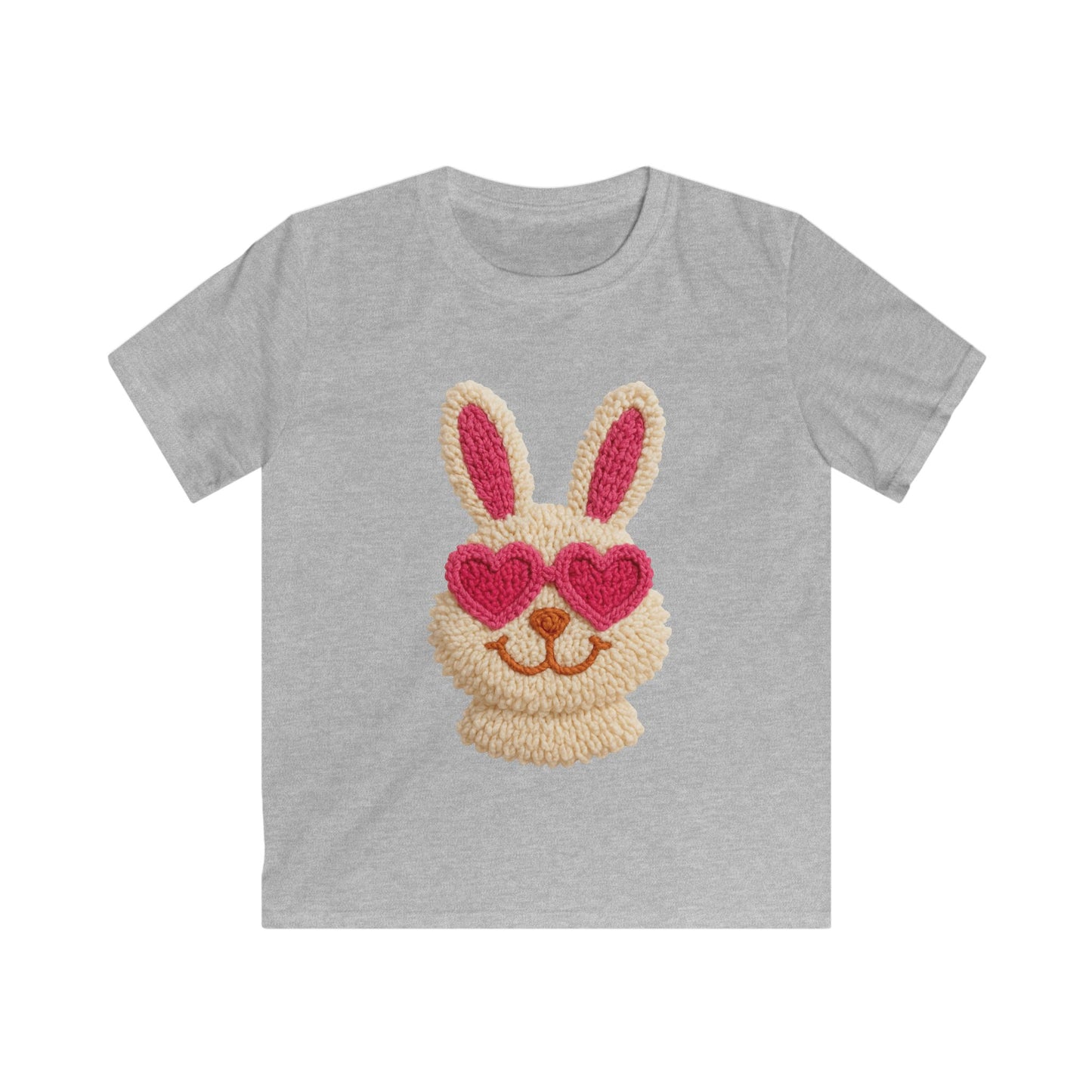 Kids Bunny Tee with Heart Sunglasses — Cute Easter Spring Shirt for Children
