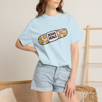 Jesus Heals Bandage T-Shirt — Christian Faith Graphic Tee