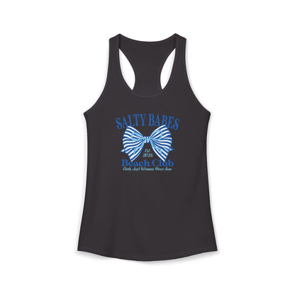 Salty babes blue Racerback Tank