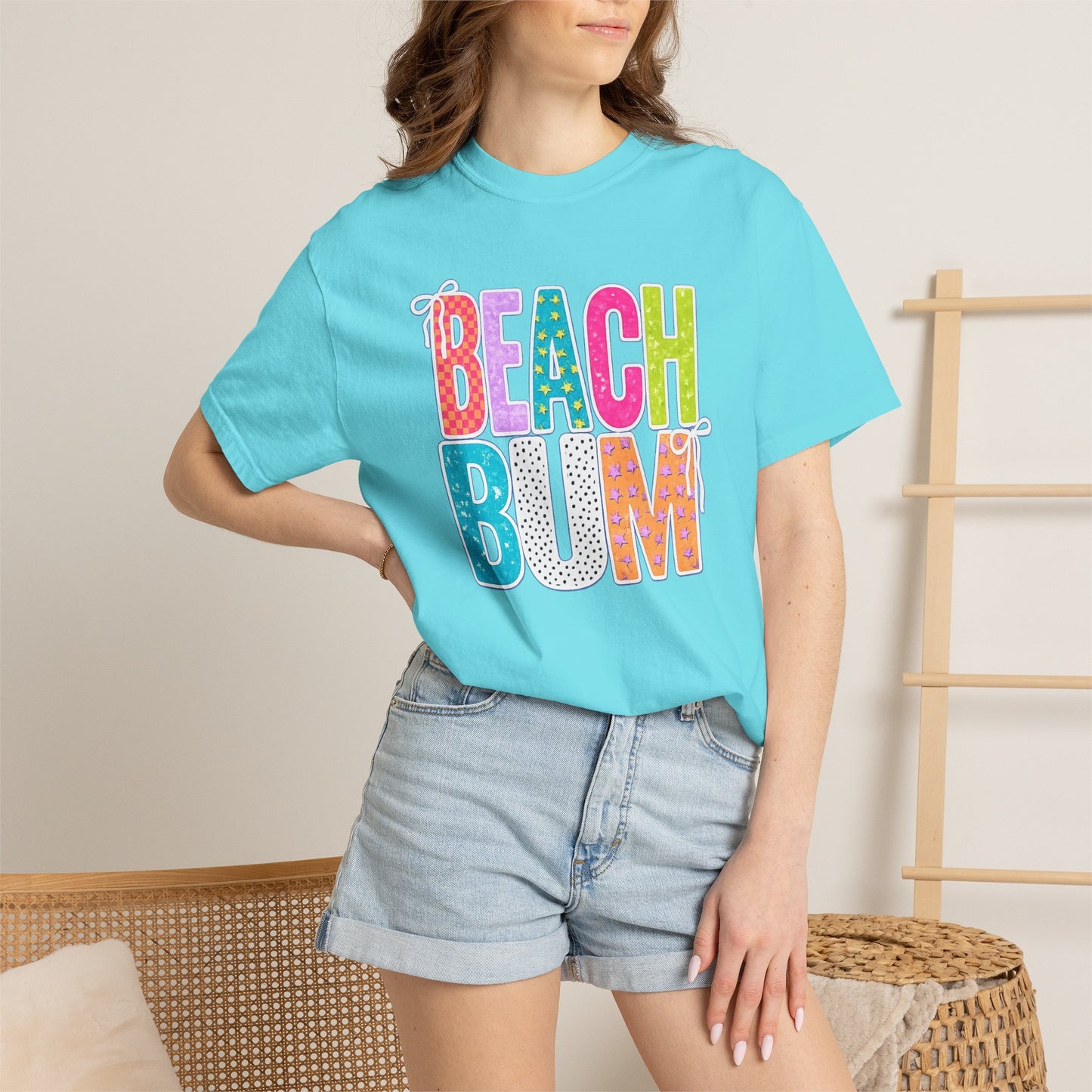 Beach Bum T-Shirt — Colorful Retro Lettering Summer Tee