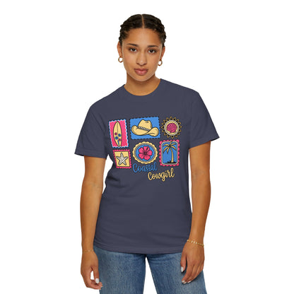 Coastal Cowgirl Graphic T-Shirt — Retro Beach Icons Tee