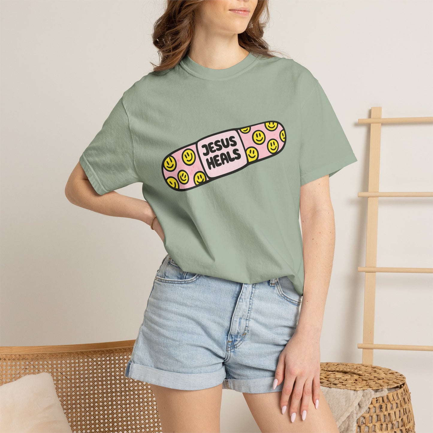 Jesus Heals Bandage T-Shirt — Christian Faith Graphic Tee