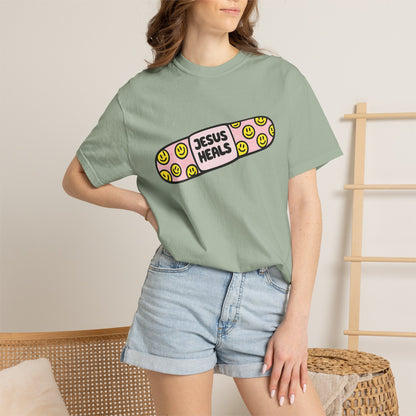 Jesus Heals Bandage T-Shirt — Christian Faith Graphic Tee