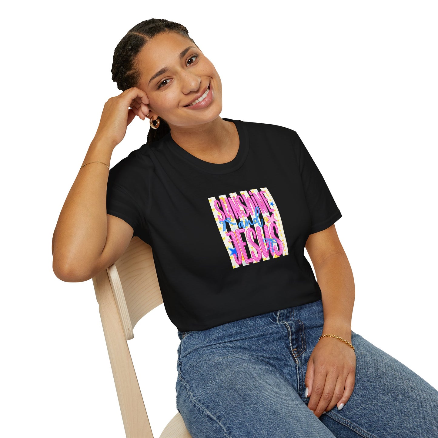 Sunshine and Jesus T‑Shirt — Bright Christian Faith Graphic Tee
