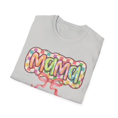 Mama Balloon Graphic Tee — Colorful Pastel Celebration Shirt for Moms