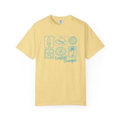 Coastal Cowgirl T-Shirt — Beachy Surf & Western Stamp Graphic Tee