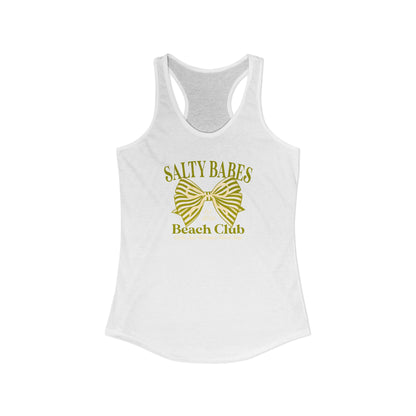 Salty babe Yellow Racerback Tank