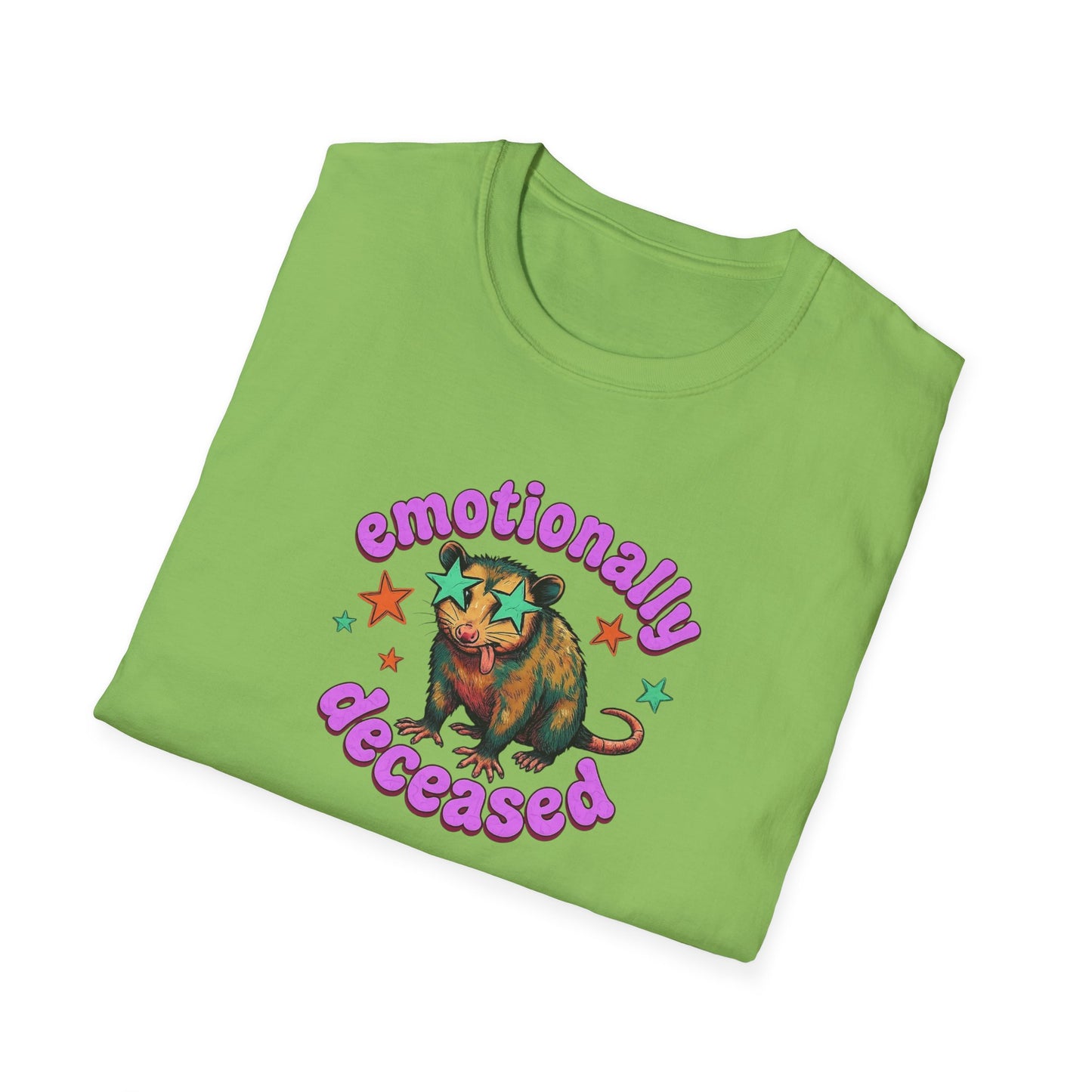 Emotionally Deceased T-Shirt — Cute Colorful Armadillo Graphic