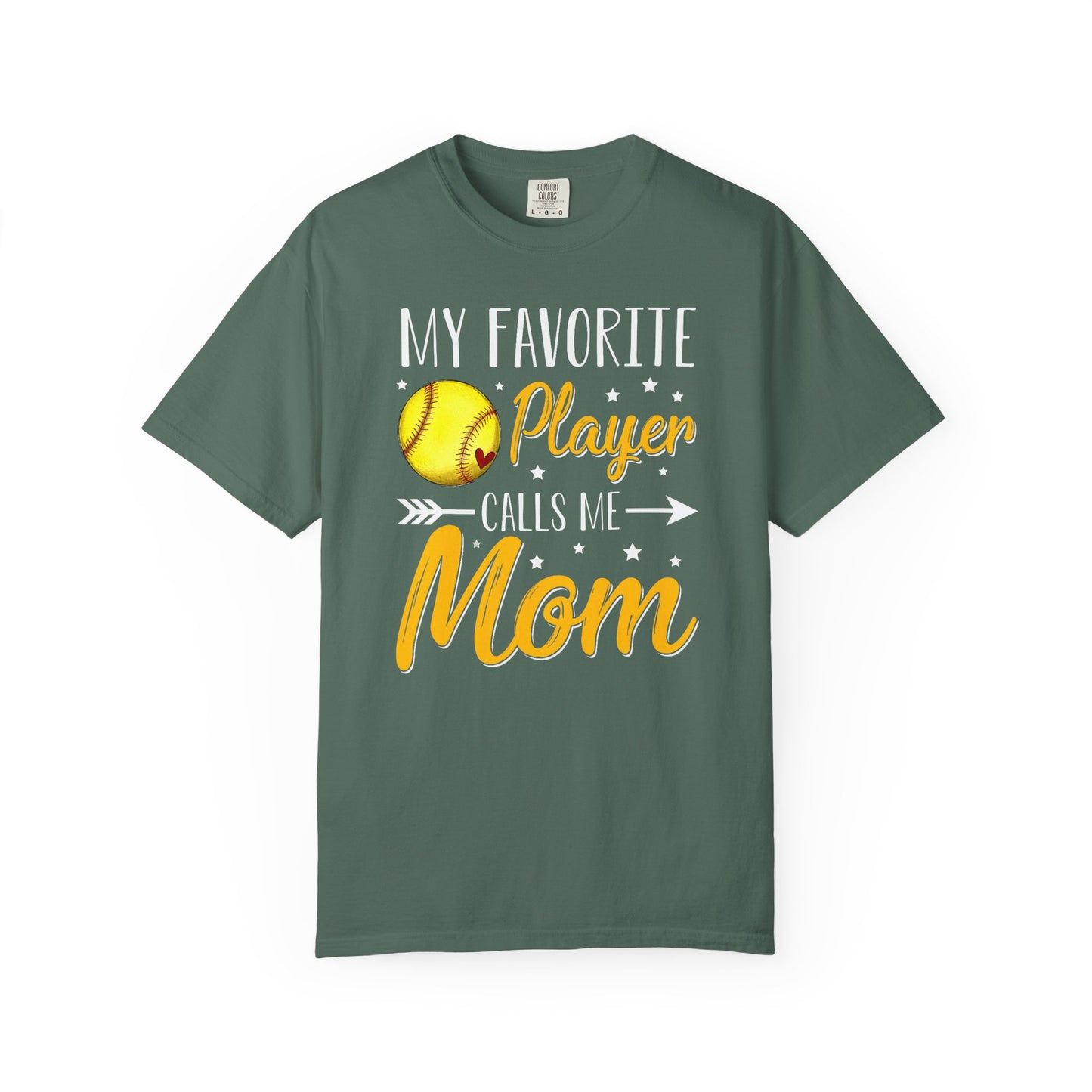 Softball Mom T-Shirt – “My Favorite Player Calls Me Mom” Graphic Tee