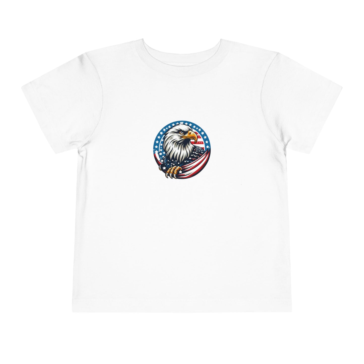 Toddler Tee — Patriotic Bald Eagle USA Flag Graphic
