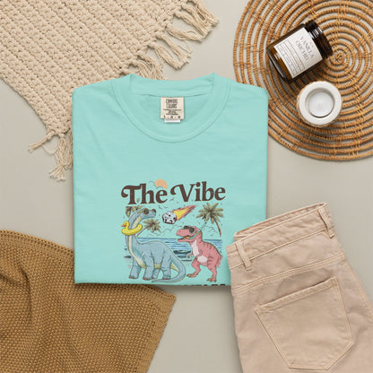 Retro Dinosaur Tee — "The Vibe Is In Shambles" Graphic T-Shirt
