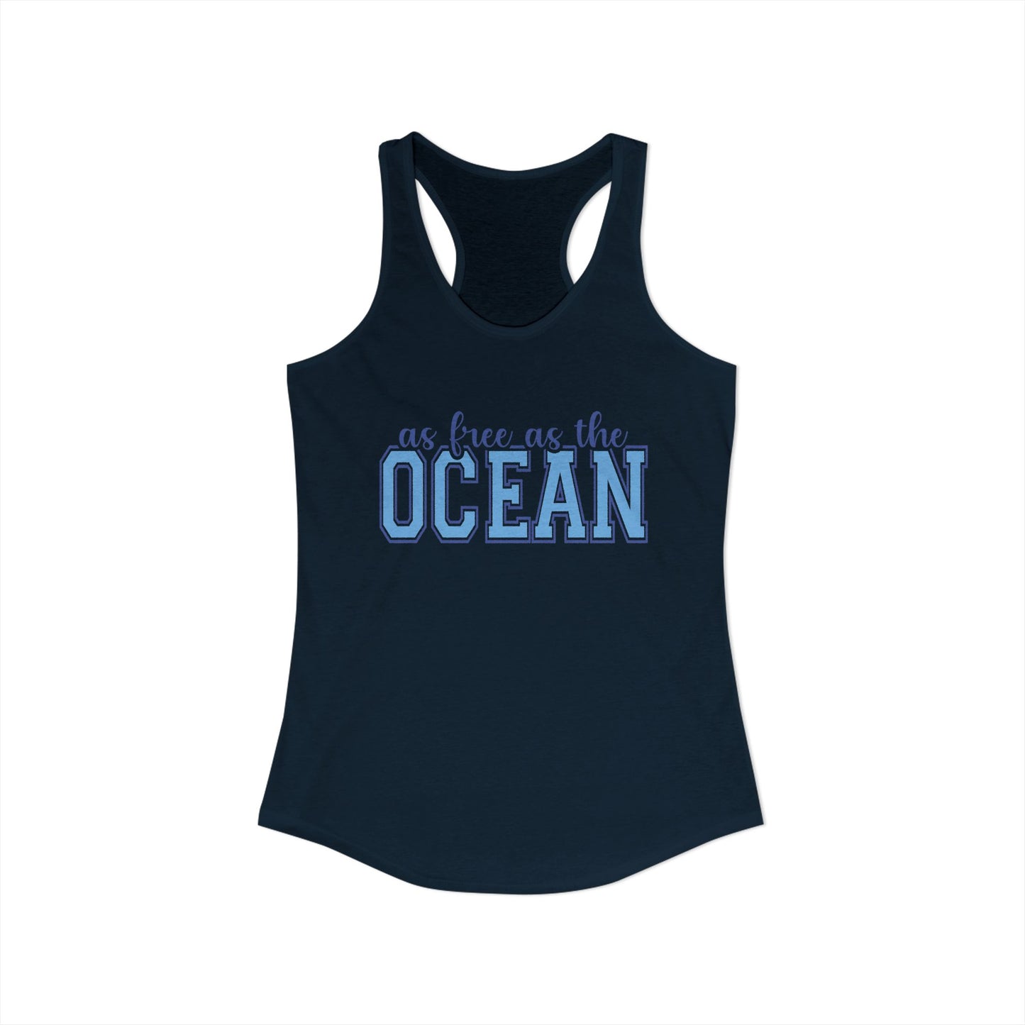 Free as the ocean Racerback Tank