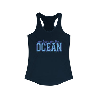 Free as the ocean Racerback Tank