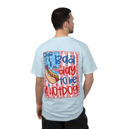 Hot Dog Graphic T-Shirt — "Bad Day to Be a Hot Dog" Patriotic Tee