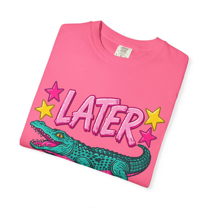 Later Gator Graphic T-Shirt — Retro Cartoon Alligator Tee