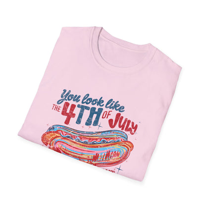 4th of July Hot Dog T-Shirt — Retro Patriotic BBQ Tee