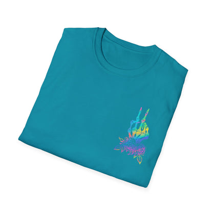 T-Shirt — 'On My Husband's Last Nerve' Rainbow Skeleton Graphic Tee
